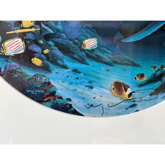 Robert Wyland Whale Waters Vintage Signed and Numbered Print Framed 16x16 - Picture 3 of 6